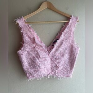 ZARA Women Pink White Tank Top Size XS